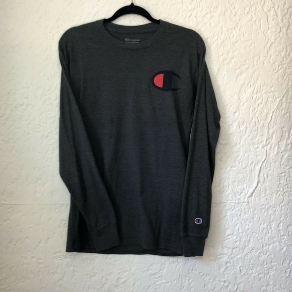 Champion Large Chest Logo Long Sleeve Tee Medium - Picture 1 of 5